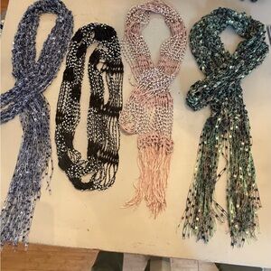 Elegant Multicolor Beaded Scarves